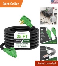 50 Amp 25 Foot RV/EV Extension Cord, NEMA 14-50P/R Heavy Duty Extension Cord ...