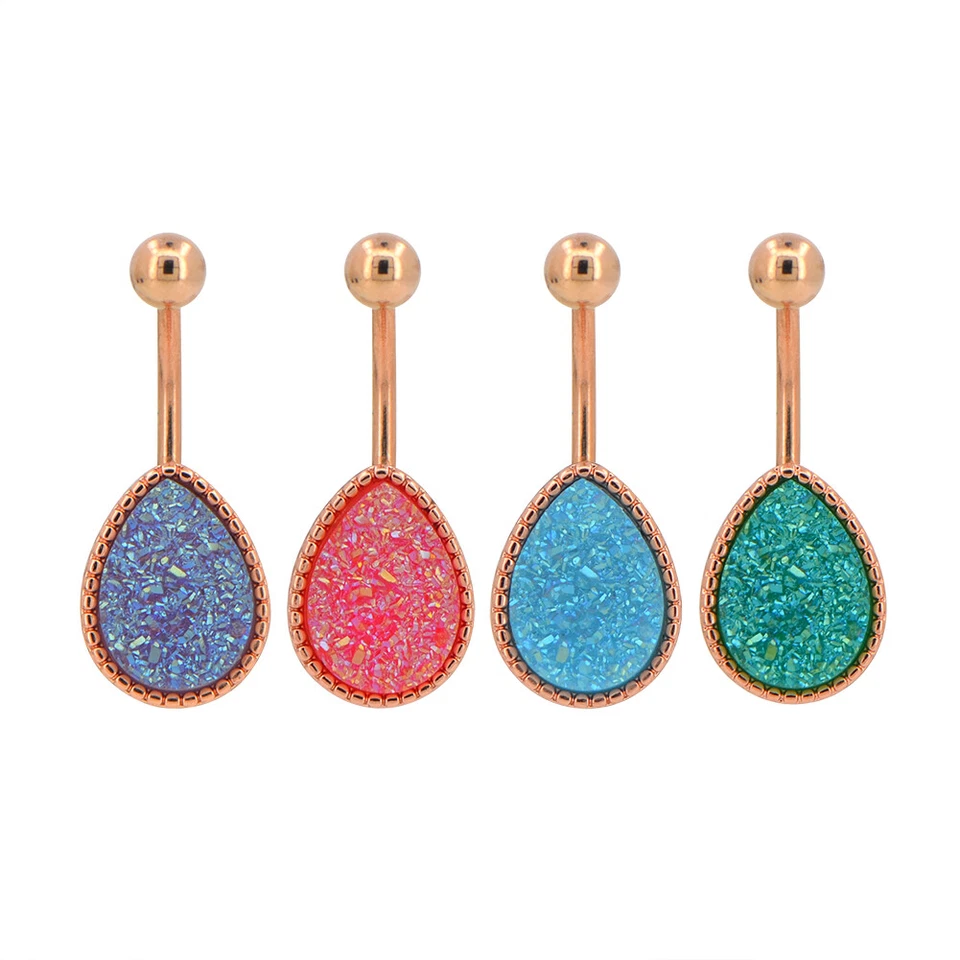 12 Piezas Anillos Ombligo 14 Ga 3/8" Barra Ombligo Cuerpo Piercing Joyería B601  Foto 2 de 2