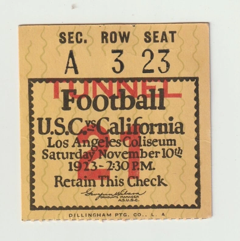 1923 Year Vintage Sports Ticket Stubs for sale | eBay