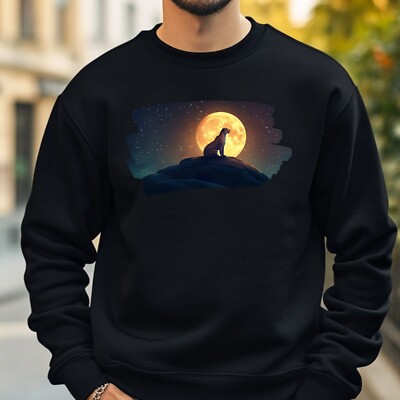 Leopard At Full Moon Sweatshirt Cosy And Perfect For Any Occasion S To 4XL