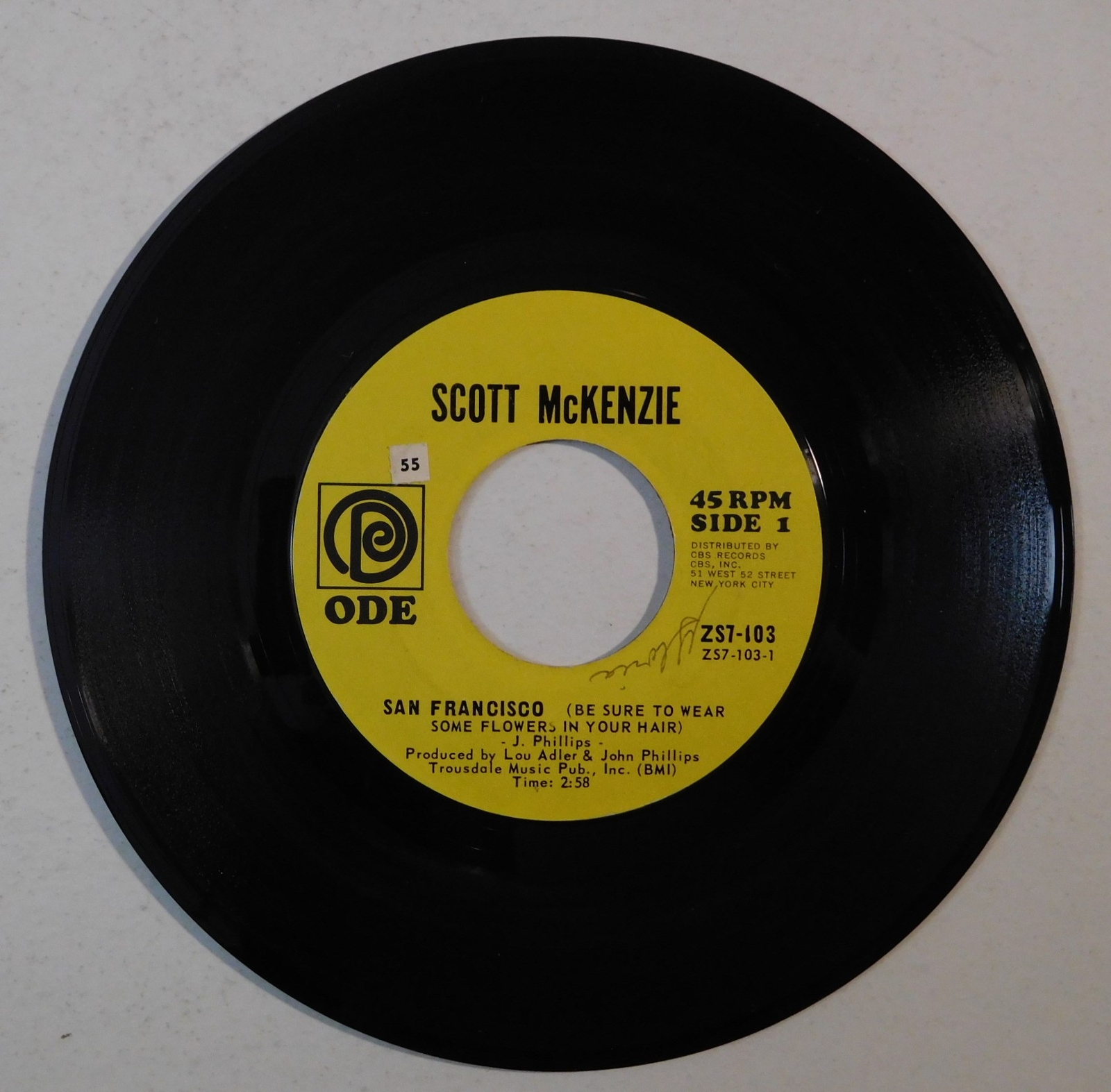 folk psych SCOTT McKENZIE San Francisco Flowers In Your Hair ODE 45 eBay