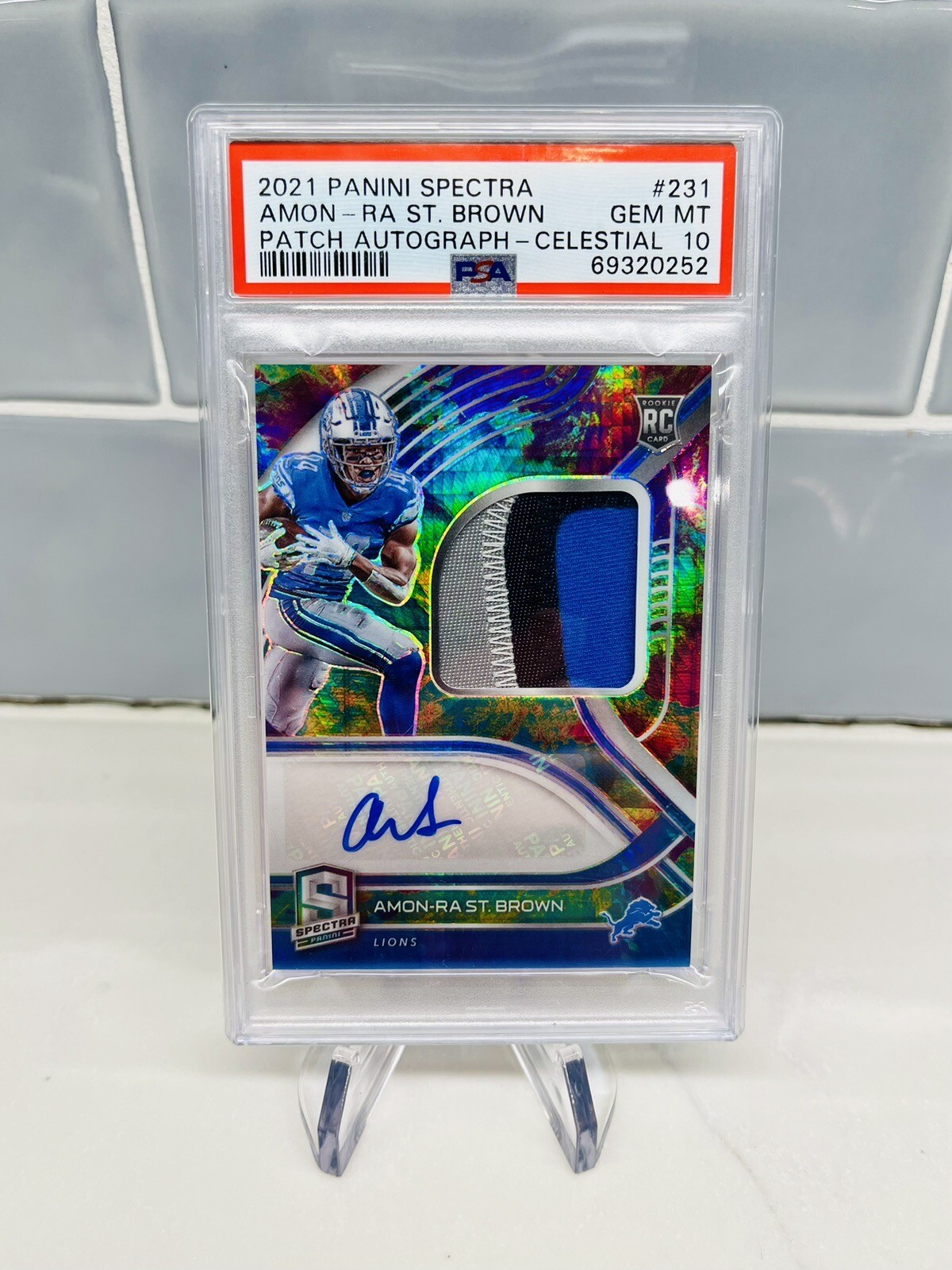 Amon-Ra St. Brown Panini Spectra #231 Patch Autograph