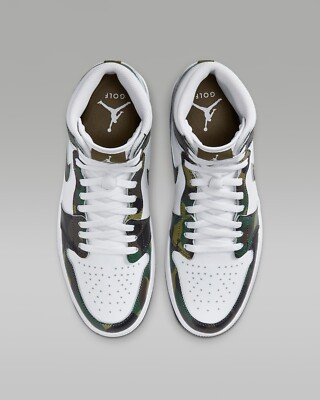 Nike Air Jordan 1 High Golf Green Camo DQ0660-300 Men's Size Nike Air Jordan 1 High Golf Green Camo DQ0660-300 Men's Size