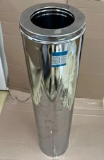 7XL48 Intertek +(S2100+) 7" Stainless HT Factory-Built Security Chimney 7" X 48"