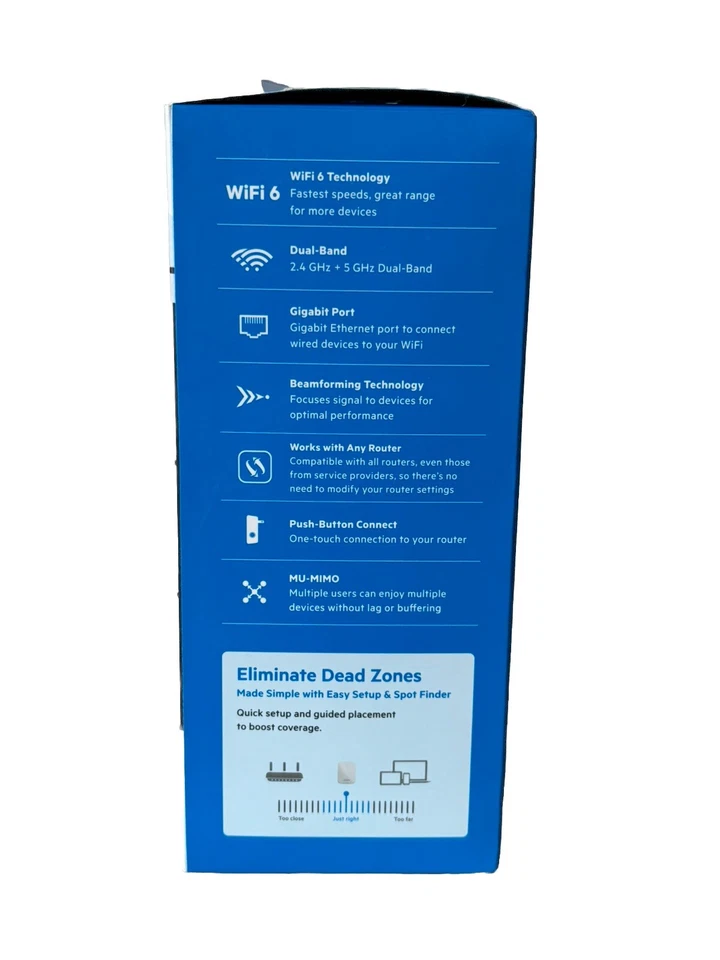 Linksys AX1800 Max-Stream WIFI 6 Range Extender RE7350 White Up To 1.8Gbps - Image 4 of 4