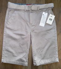 NWT Boys Guess Abel Stretch Flat Front Shorts Mountain Grey A928 Size 10