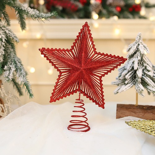Pentagramm-Ornamente Weihnachtsbaum-Stern-Dekoration Glitzernde Szenerie : - Bild 14 von 22
