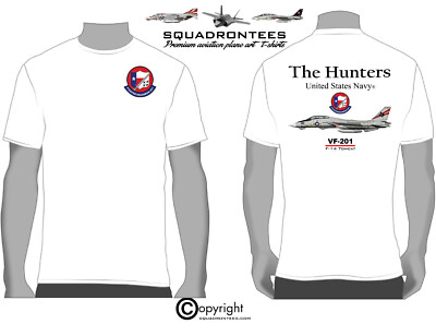VF-201 Hunters F-14 Tomcat Squadron T-Shirt D3 - USN Licensed Product