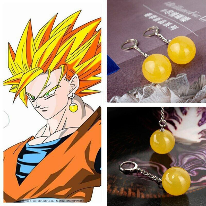 Vegetto Potara Earring Black Son Goku Zamasu Time Ring Cosplay