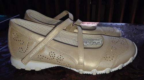 skechers women's bikers mary jane flat