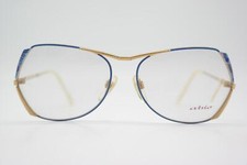 Vintage Atrio 454 Gold Blue Oval Eyeglasses Frame