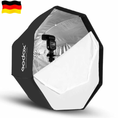 Godox 120cm Softbox Tragbar Octagon Umbrella Softbox für Foto Studio+Grid