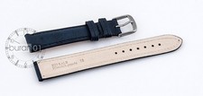 Bracelet pour Montre Bio-Kalbsleder Boucle Cuir Lisse Bleu Foncé 16 18 20 22mm