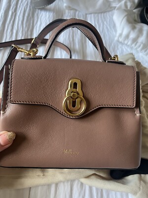 Mulberry Micro Seaton In Dark Blush Silky Calf Leather Crossbody