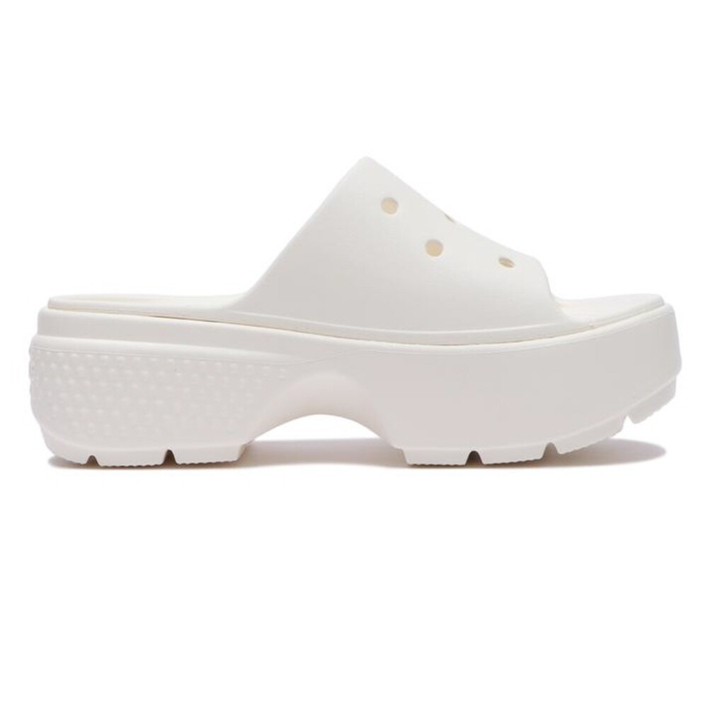 New Womens CROCS STOMP SLIDE 209346-0WV CHALK WHITE US W 5-8 TAKSE