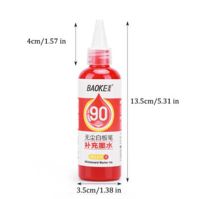 1 Box 90ml Whiteboard Marker Ink Refill Fluids Red Blue Black Colors Compatible