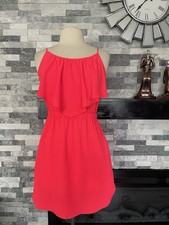 American Eagle Dress Womens S/P Pink Sleeveless Tie Neck Strap Casual Mini Dress