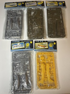 Vintage Lot of (5) Plastic Airplane Model Kit BLUE RIBBON SERIES  1/72 SEALED