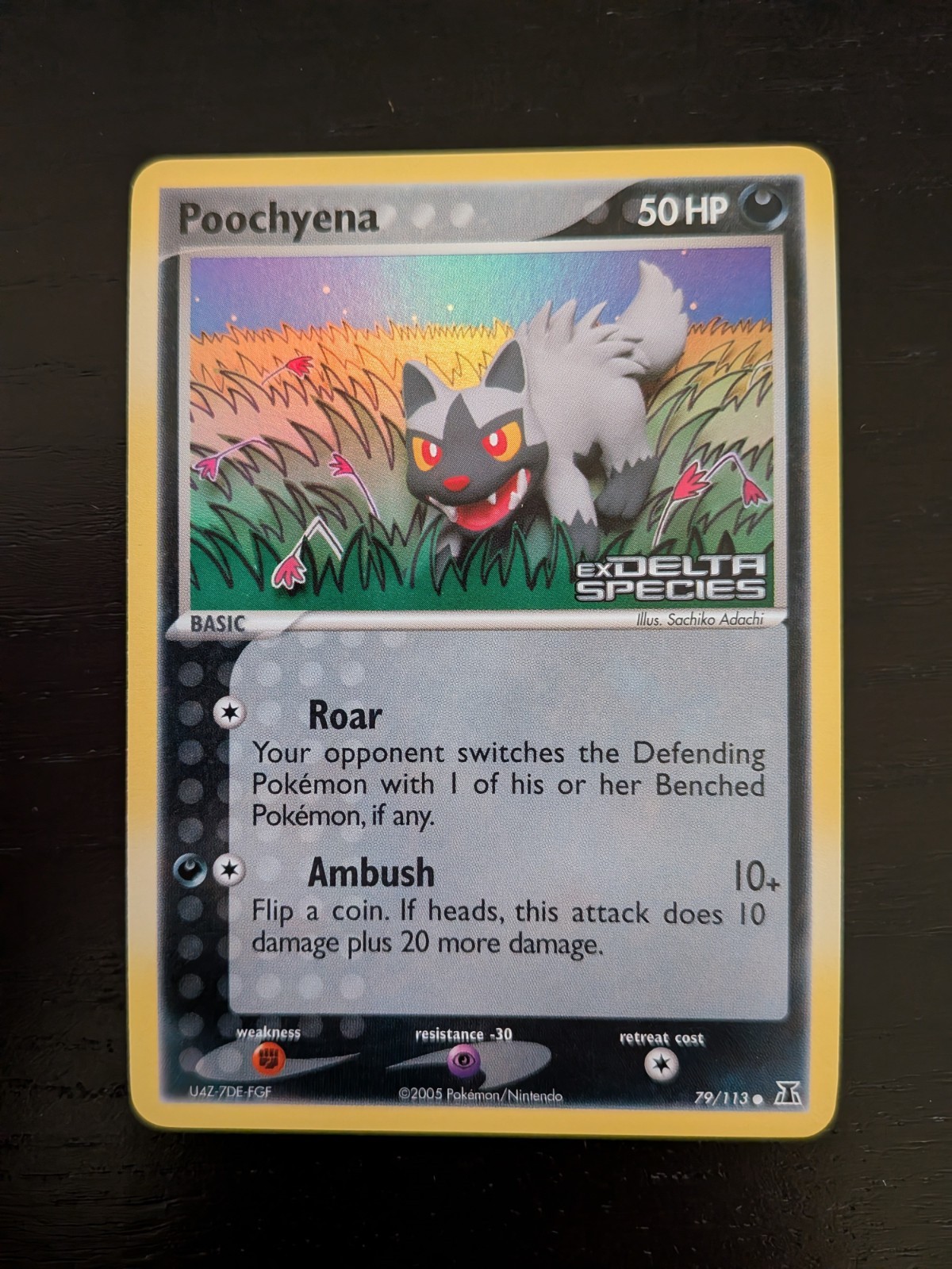 Poochyena Reverse Holo Stamped ex Delta Species 79/113 Pokemon NM