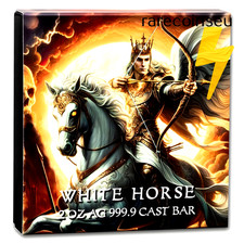 2oz Carpathian Mint White Horse Color Cast Bar „Four Horsemen of the Apocalypse“