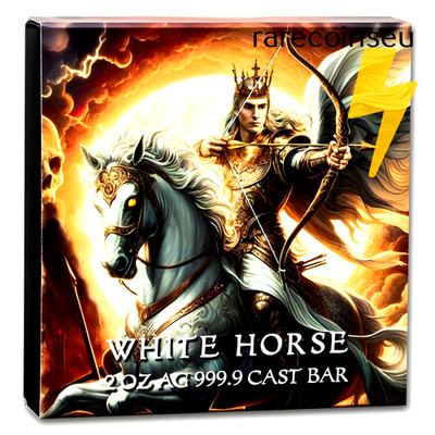 2oz Carpathian Mint White Horse Color Cast Bar  Four Horsemen of the Apocalypse 