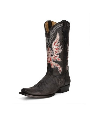 Corral Western Boots Mens Overlay Embroidery Glow Black C4021