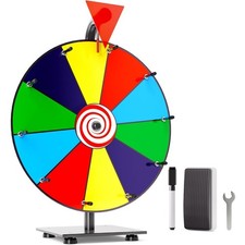 T-SIGN 12 Inch Heavy Duty Spinning Prize Wheel - 10 Slots Color Tabletop Roul...