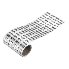 MECCANIXITY 6001 to 7000 Consecutive Number Stickers Inventory Label Black Nu...