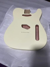 Milky white nitrocellulose lacquer Alder wood  Electric guitar body  tele body