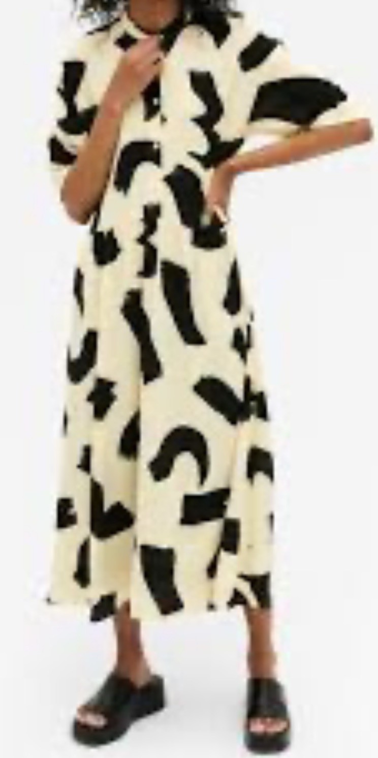 RARE!Monki Abstract Smock Next Shirt Dress Holiday Zara Monsoon Work Sightseeing image 2