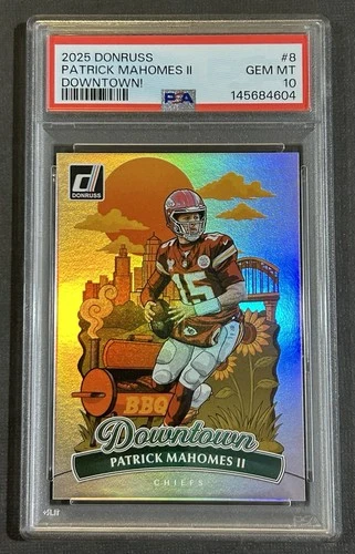 2025 Donruss Patrick Mahomes II DOWNTOWN PSA 10 SSP CASE HIT