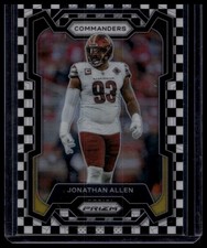 Jonathan Allen 2023 Panini Prizm #298 Black and White Checker Commanders