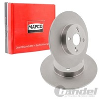2X Mapco Bremsscheiben 266Mm Voll Hinten Passend FüR Toyota Corolla | 15562