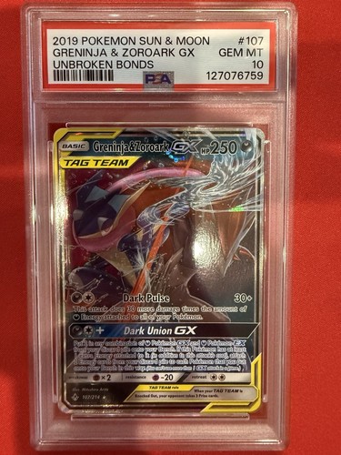 Greninja & Zoroark-GX graded PSA 10 for sale on eBay