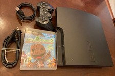 Sony PlayStation 3 Slim PS3 160GB Console CECH-3001A Controller w/Cords - Tested