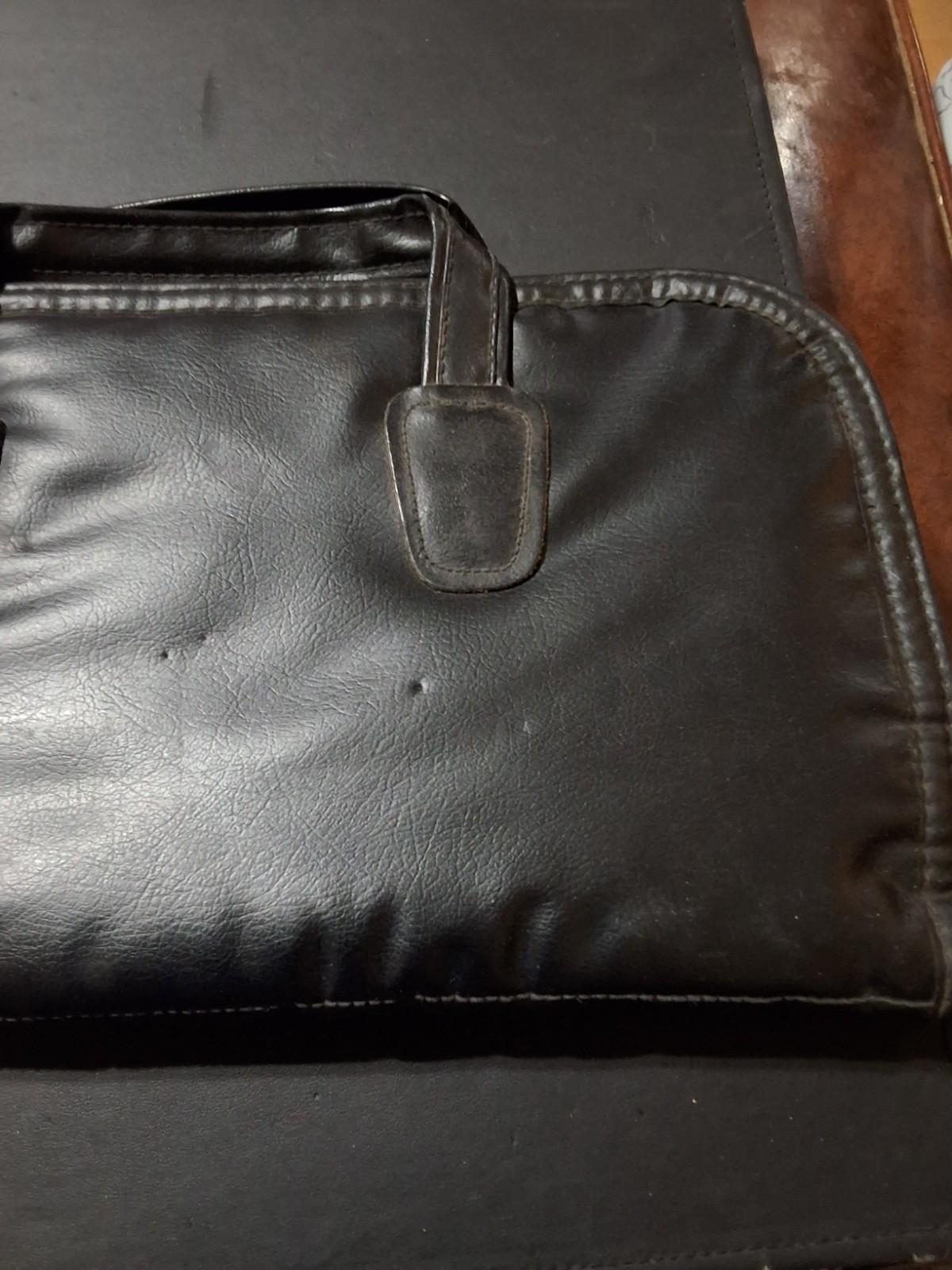VINTAGE LEATHER KOLPIN SOFT SHERPA INTERIOR PISTOL CASE 14”X 7'' W/DOUBLE HANDLE