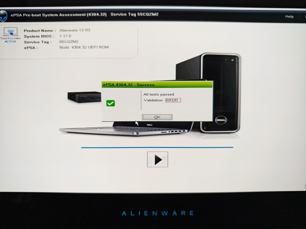 Alienware 13 R3 OLED GTX1060 32GB DDR4 Intel I7-7700hq 512GB SSD 
