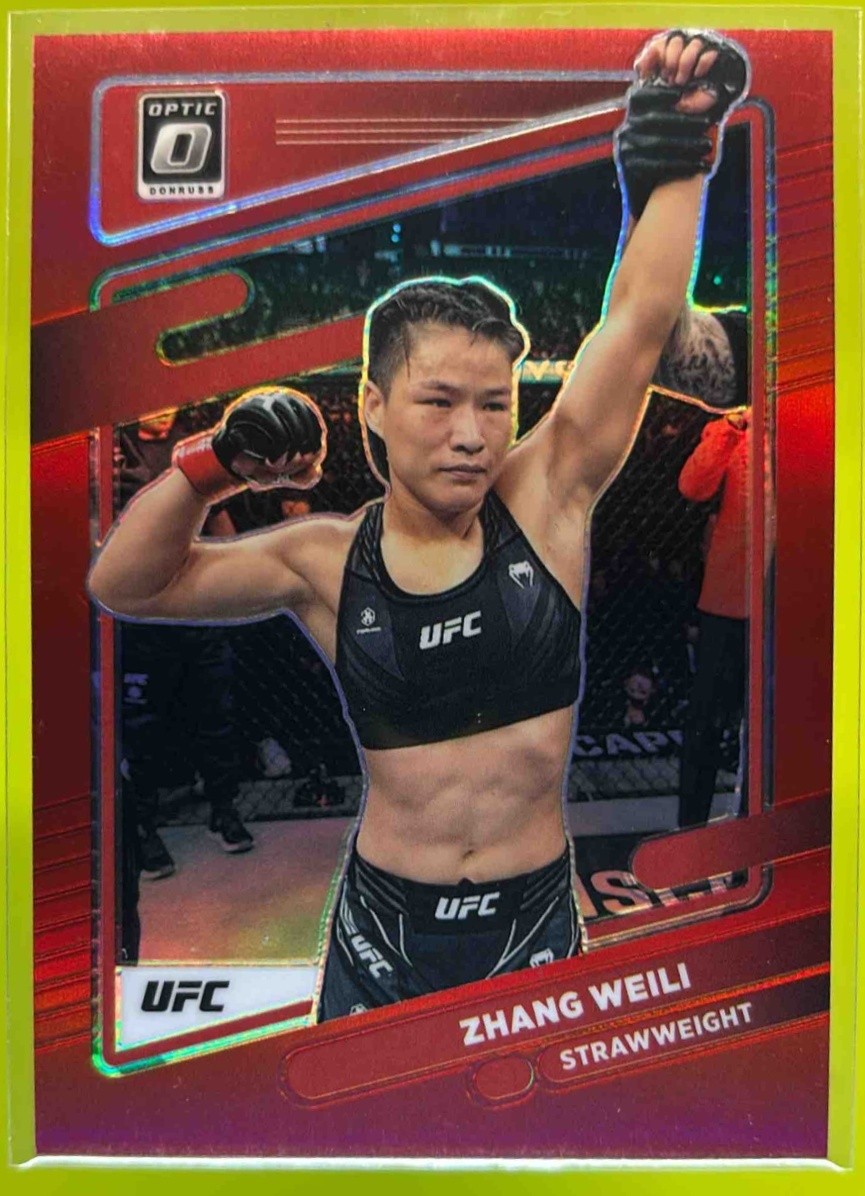 2022 Panini Donruss Optic UFC Zhang Weili Red Prizm /199 #100