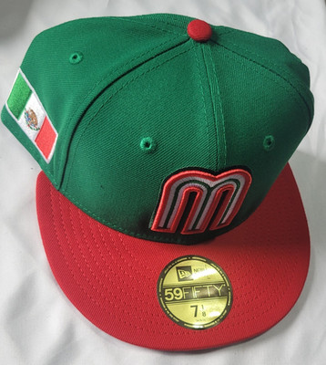 New Era Mexico World Baseball Classic Fitted Cap Green/Red Men s 7 1/8