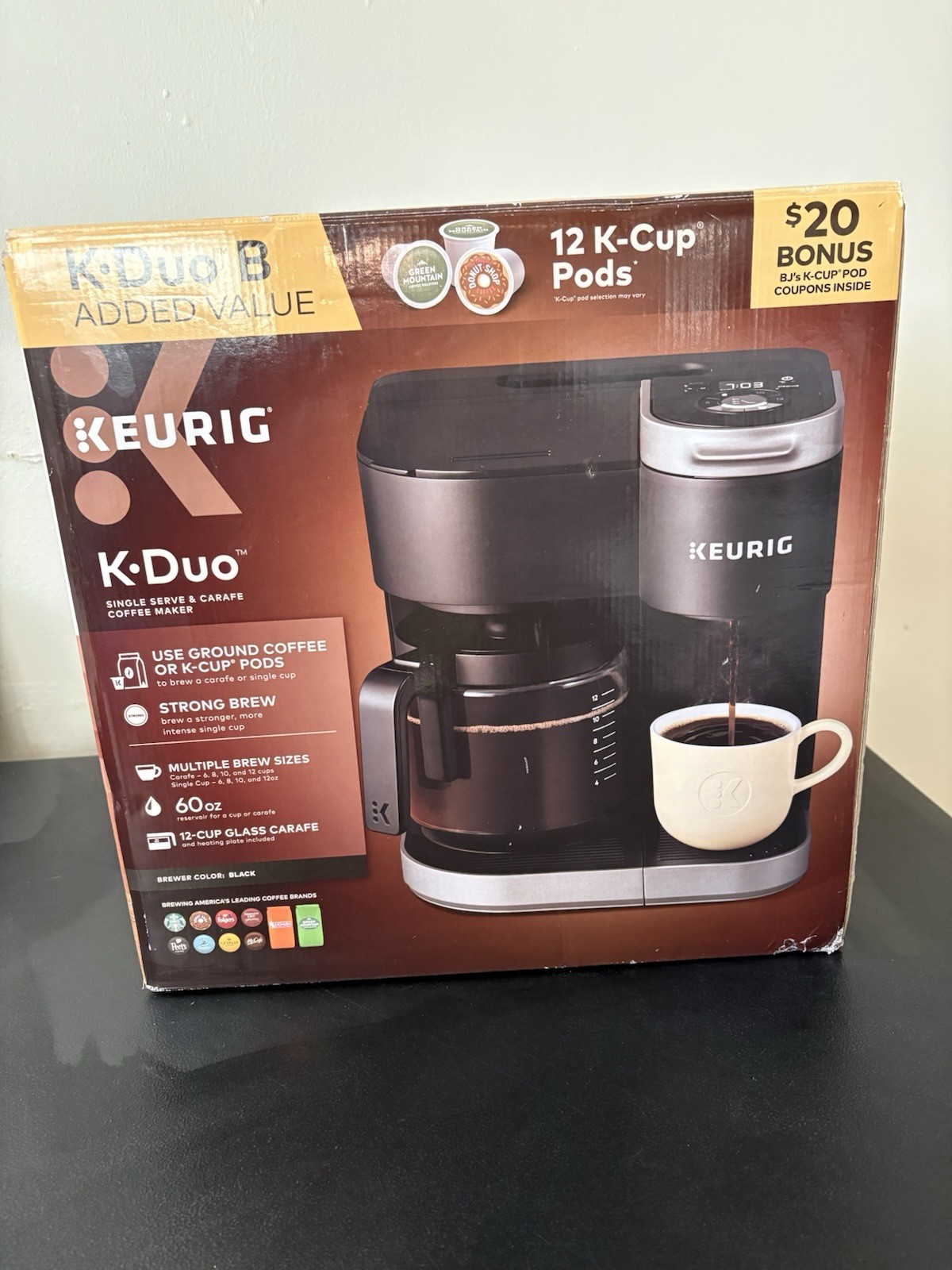 Keurig K-Duo Single Serve K-Cup Pod and Carafe Coffee Maker -Black (5000204976)