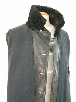 1940's SWEDISH MILITARY LEATHER COAT..40