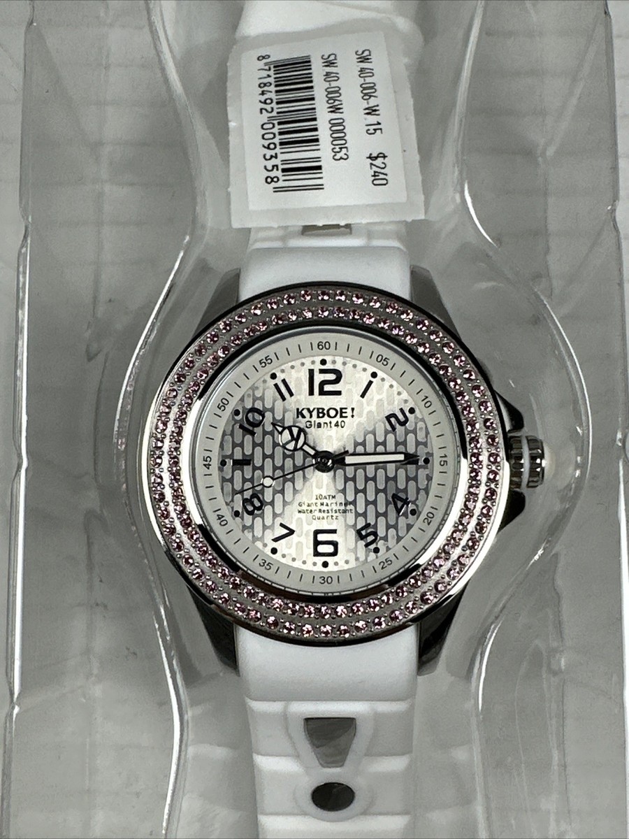 Kyboe Silicone Original Watch Giant 40 MM White Radiant Pink  display picture 2