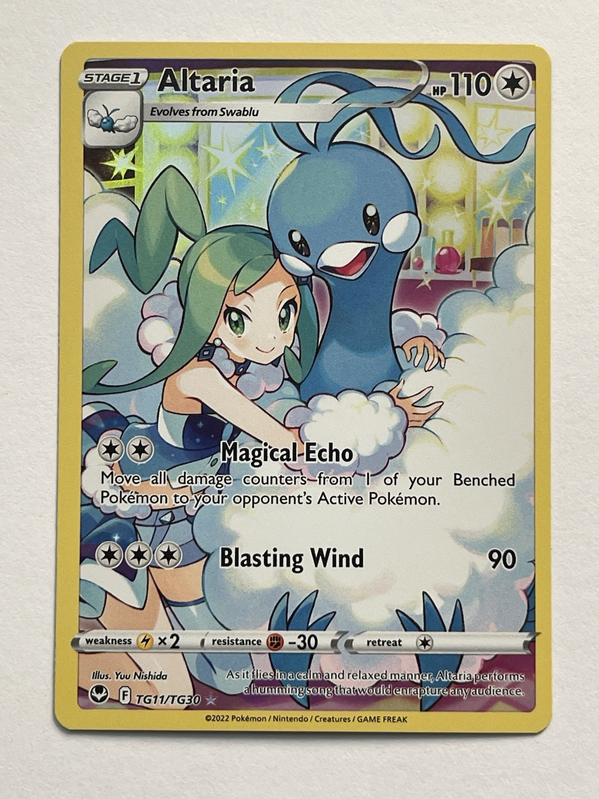 Altaria TG11/TG30 Silver Tempest Trainer Gallery Pokemon Trading Card