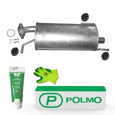 POLMO Auspuff Endschalldämpfer mit E-Prüfzeichen /1538