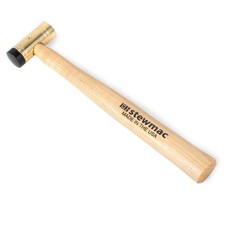 StewMac 6oz Guitar Fretting Hammer, Radiused Brass Replaceable Low-Dent...