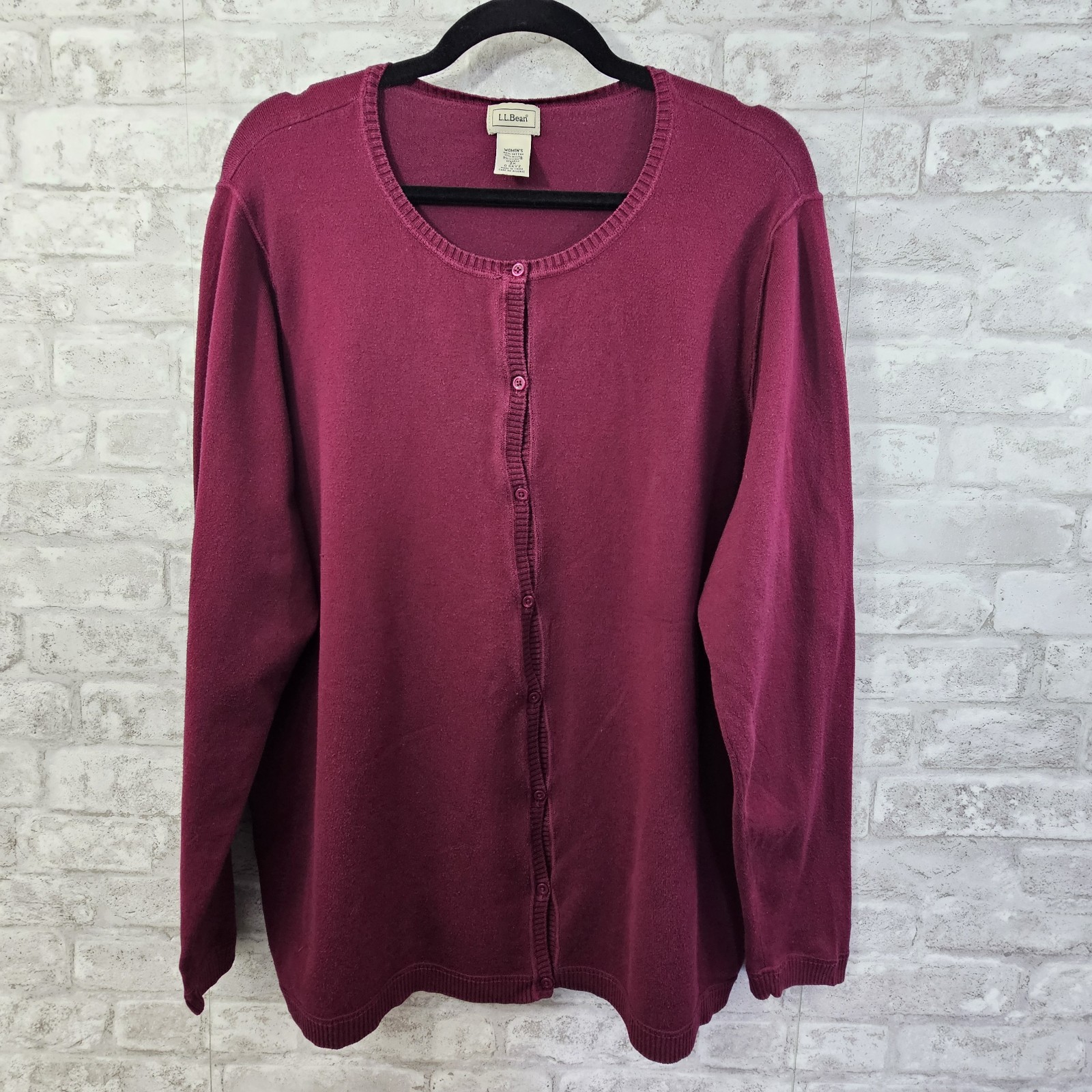 LL Bean Cardigan Women's 2XL Button Long Sleeve