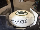 Green Bay Packers Team Logo White Signed Football Ball "36" Original NFL