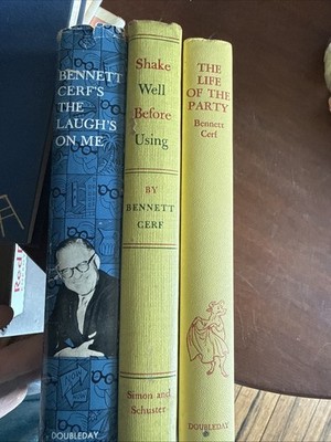 Lot 3 Vtg HB Books Bennett Cerf Comedy The Laughs On Me, Shake Well