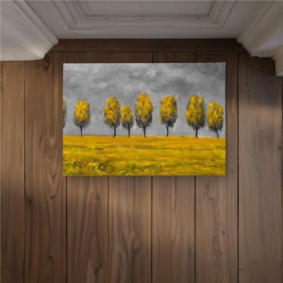Begin Home Decor CODM1724R8MDP3 17 x 24 in. Yellow Trees in a Field Door Mat ...