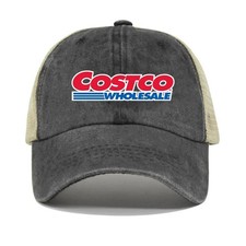Costco Wholesale Logo Printed Black Hat Trucker Cap Adjustable